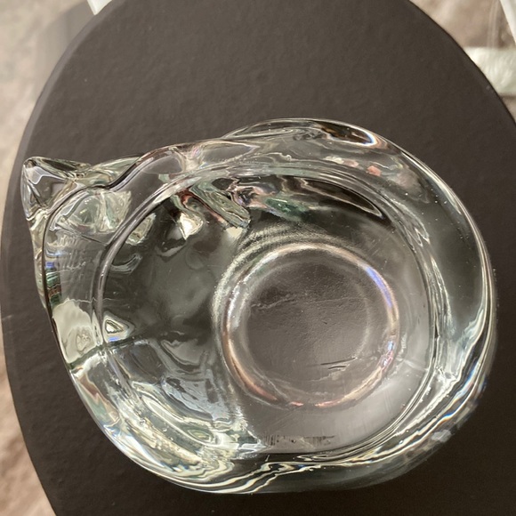 HEAVY CUT GLASS of a SLEEPING CAT - VOTIVE HOLDER - Picture 6 of 6